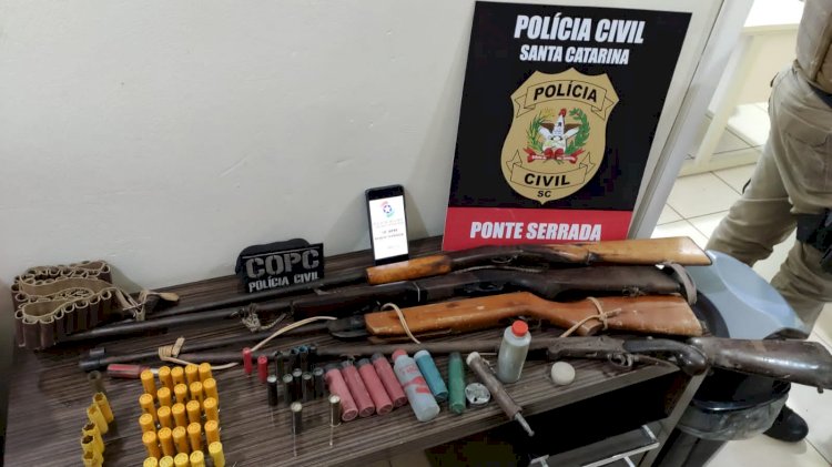 Idoso é detido por posse irregular de armas no interior de Ipumirim