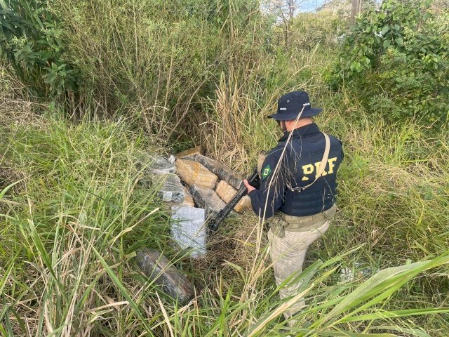 PRF encontra quase 500kg de maconha às margens da BR-282