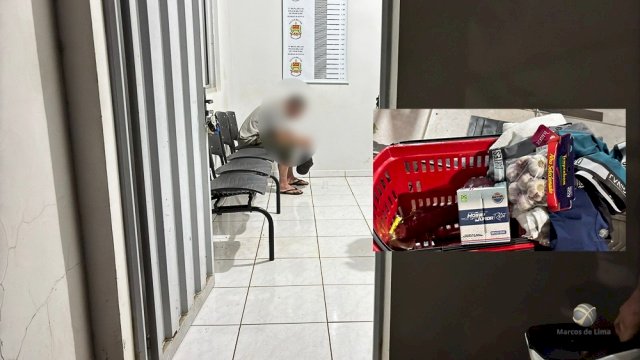 Homem é preso ao furtar 16 pernas de salame, seis cuecas e alho em supermercado de SMOeste