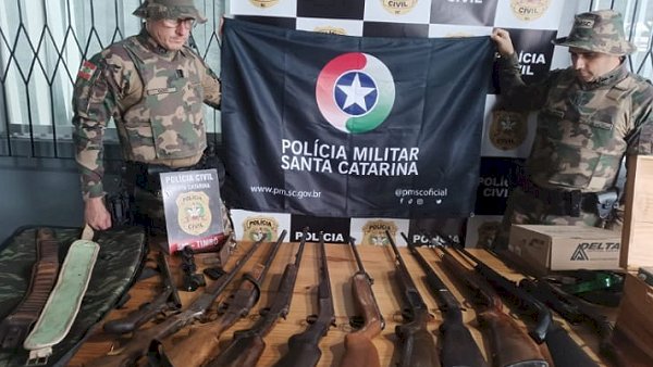 Polícia Militar de Santa Catarina prende caçadores de animais silvestres