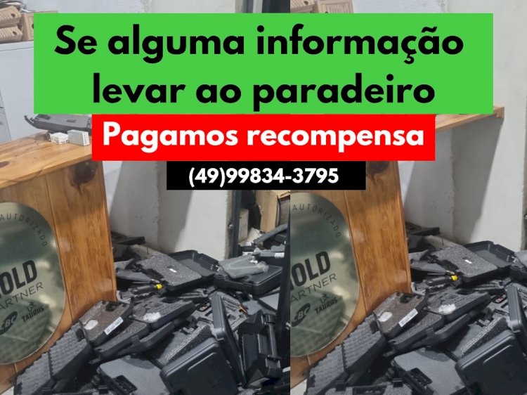 Ladrões levam cerca de 150 armas de fogo de estabelecimento comercial