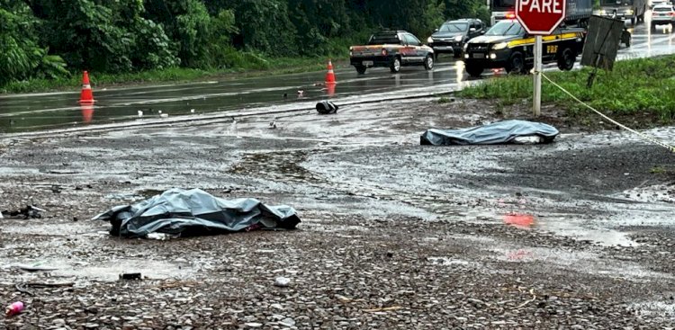 URGENTE: Grave acidente mata duas pessoas na BR 163, em Guaraciaba